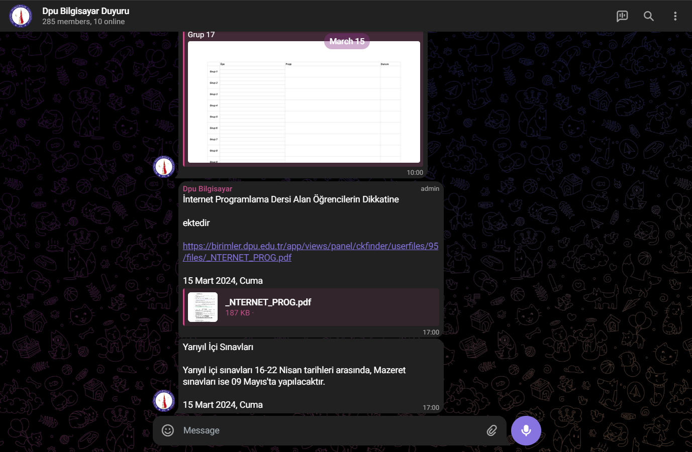 announcement telegram bot