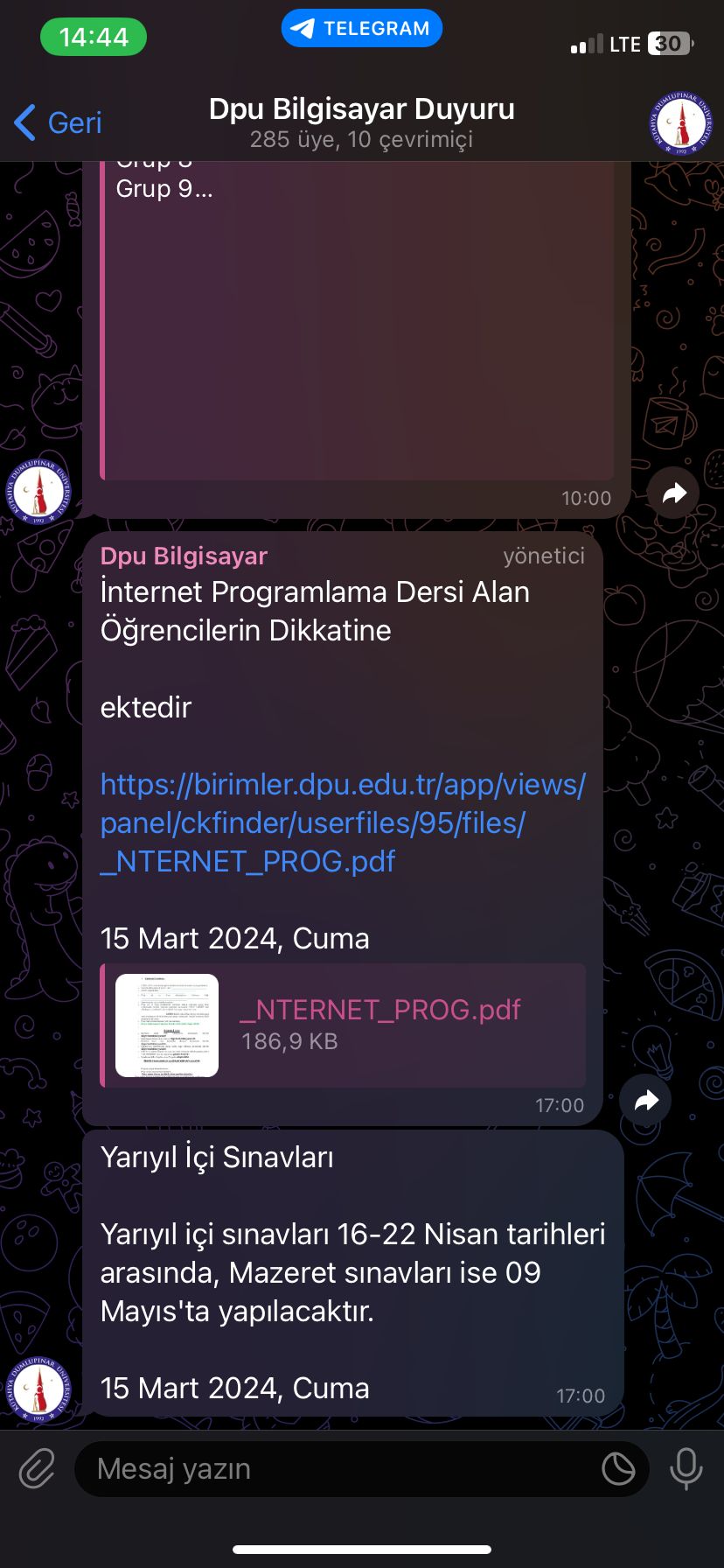 announcement telegram bot